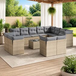 Friendly 13-Piece Outdoor Garden Sofa Set - Beige