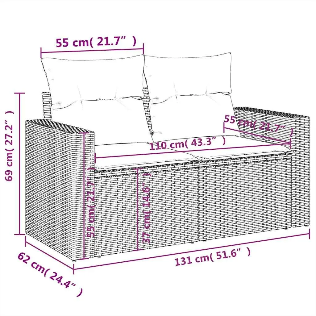 9 Piece Garden Sofa Set