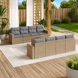 Friendly 9-Piece Sofa Set for Your Outdoor Enjoyment