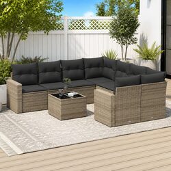 Your Ideal Outdoor Sofa Set – 9-Piece with Cushions