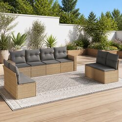 Friendly 9 Piece Outdoor Garden Sofa Set