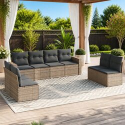 Friendly 9-Piece Outdoor Sofa Set with Comfort in Mind