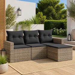 Your New Favorite Outdoor Sofa Set: 4 Piece Grey Design