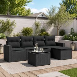 Your Ideal 6 Piece Garden Sofa Set with Cushions