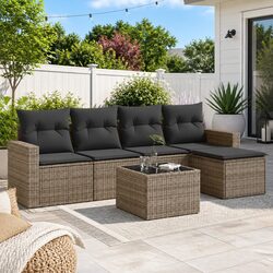 Your New 6-Piece Grey Garden Sofa Set Awaits