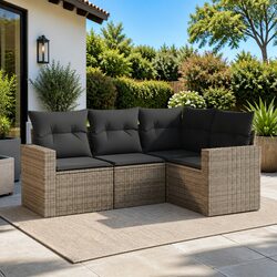 Friendly 4 Piece Garden Sofa Set - Grey Outdoor Comfort
