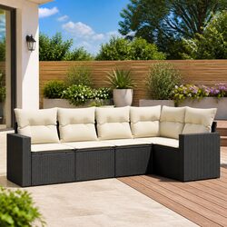 Your Ideal 5 Piece Black Garden Sofa Set Awaits