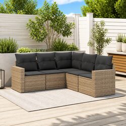 Friendly 5 Piece Grey Garden Sofa Set for Your Outdoors