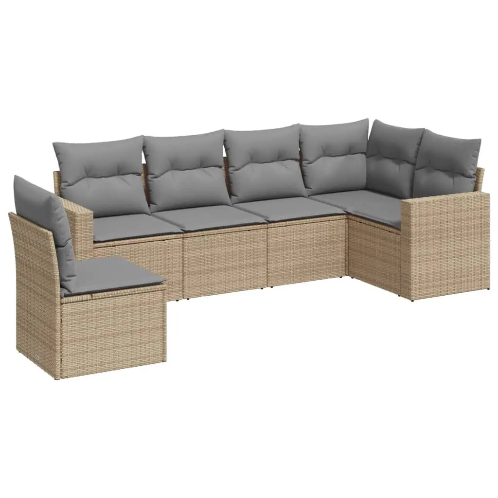 Outdoor Space with a 6 Piece Garden Sofa Set