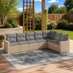 Friendly 7-Piece Outdoor Sofa Set with Cushions