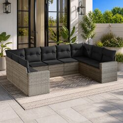 Friendly 9-Piece Garden Sofa Set for Outdoor Living