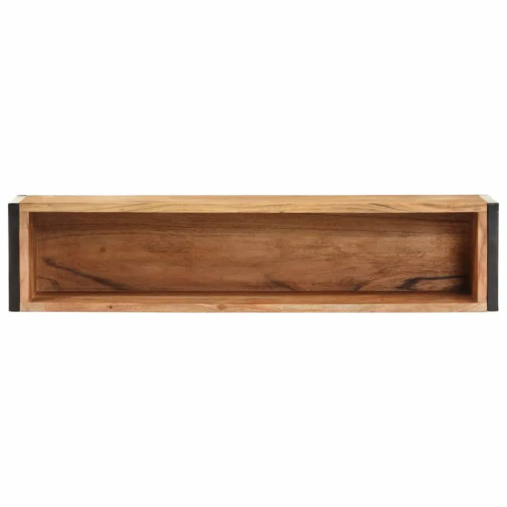 Wooden Planter Box Raised Bed 90x20x68cm Acacia Wood with Iron Frame