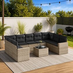 Friendly 10-Piece Garden Sofa Set for Outdoor Enjoyment