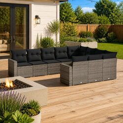 Your Perfect 10-Piece Outdoor Sofa Set in Grey