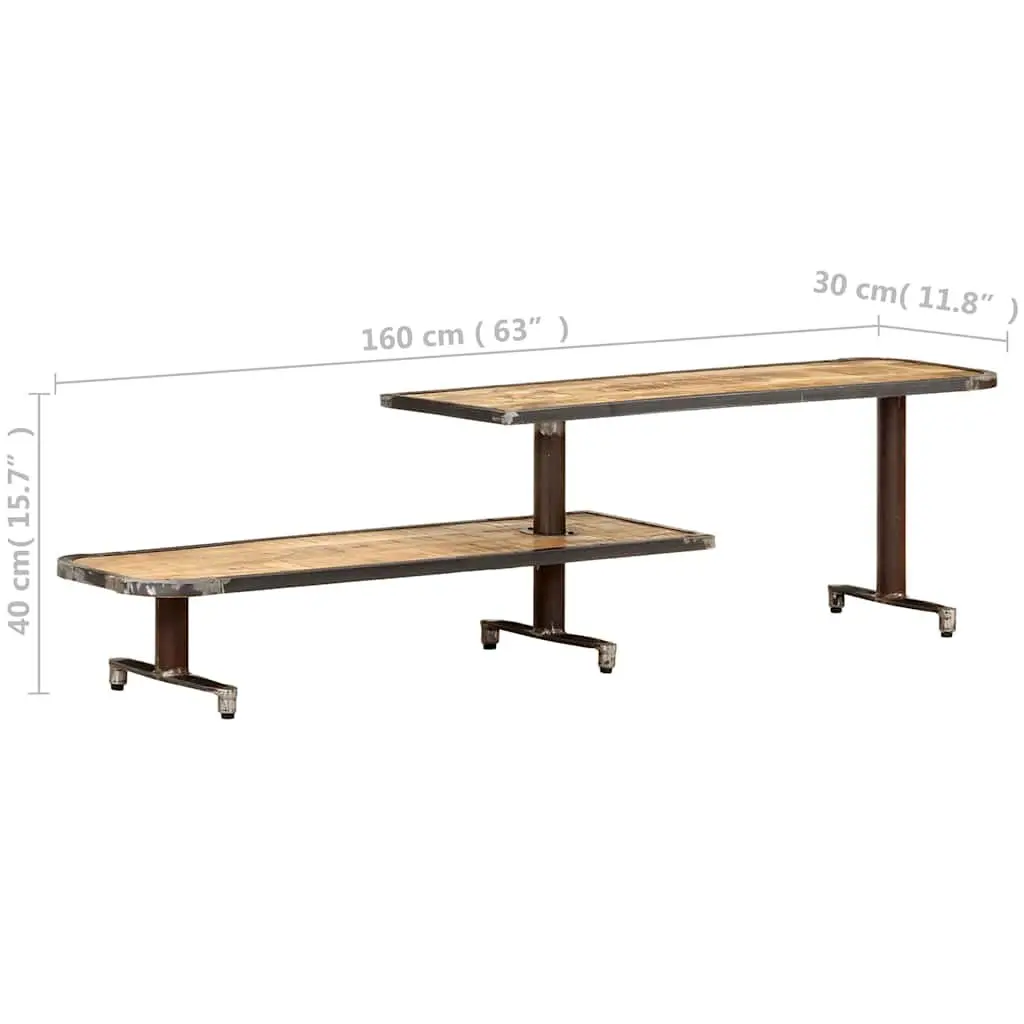 TV Cabinet Solid Mango Wood Lowboard 160x30x40 cm