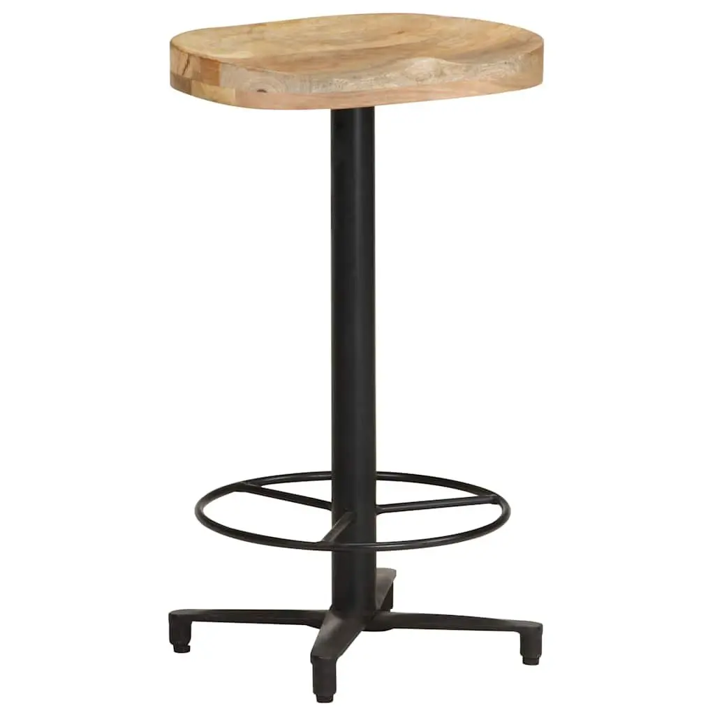 Bar Stools Solid Mango Wood Brown 66 cm Counter Height Seating 2 Piece