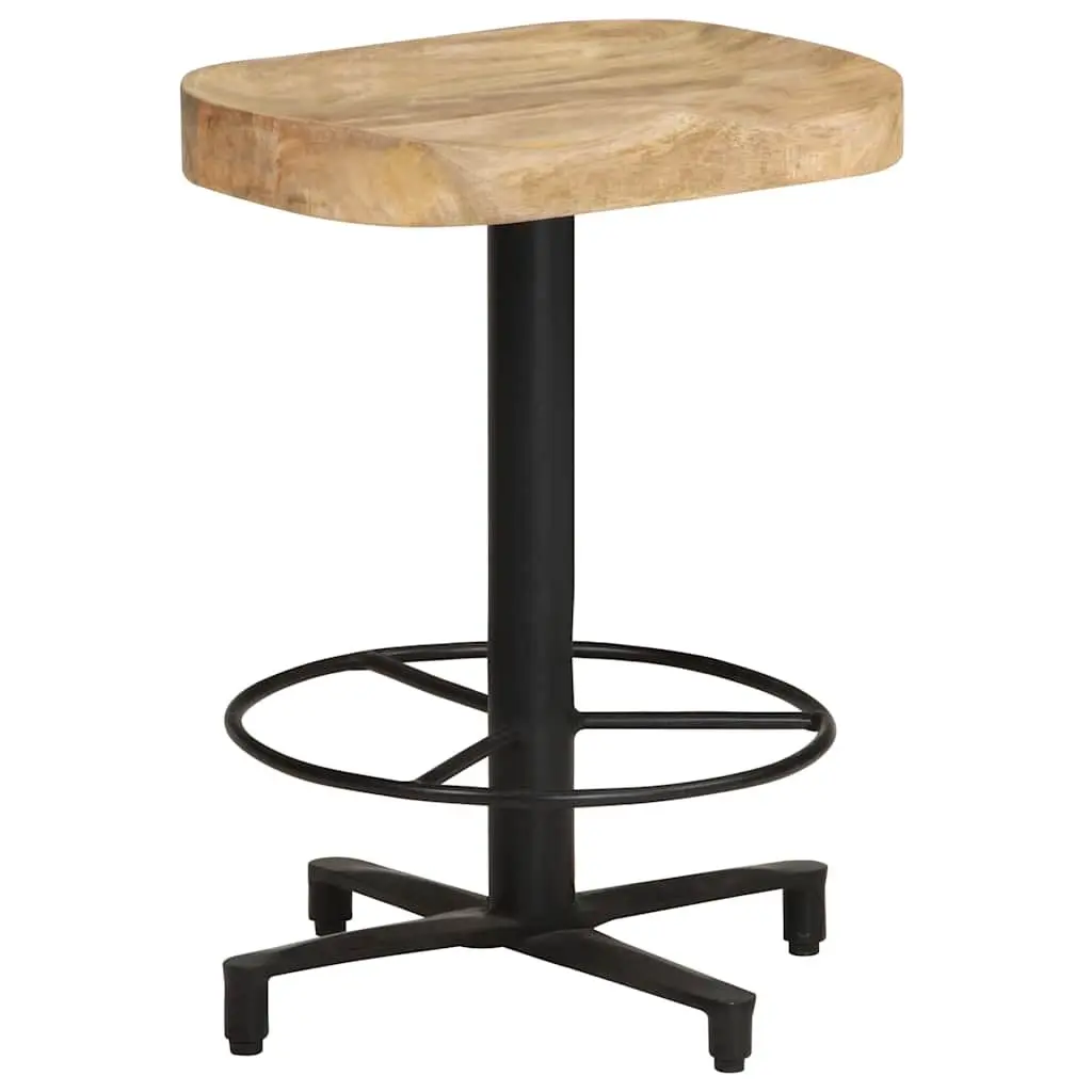 Bar Stools Solid Mango Wood Brown 52 cm Kitchen Counter Seating Footrest 2 Piece