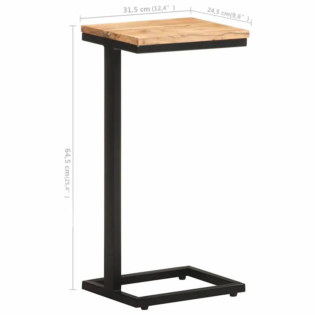 End Table Side Table 31.5x24.5x64.5cm Solid Wood Accent Furniture Brown