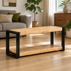 Friendly Brown TV Cabinet - Solid Acacia Wood for You