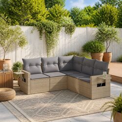 Friendly 5 Piece Garden Sofa Set for Relaxing Outdoors