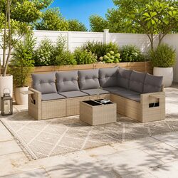 Friendly 7 Piece Patio Sofa Set with Cushions