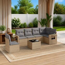 Your New Favorite 7 Piece Garden Sofa Set - Beige