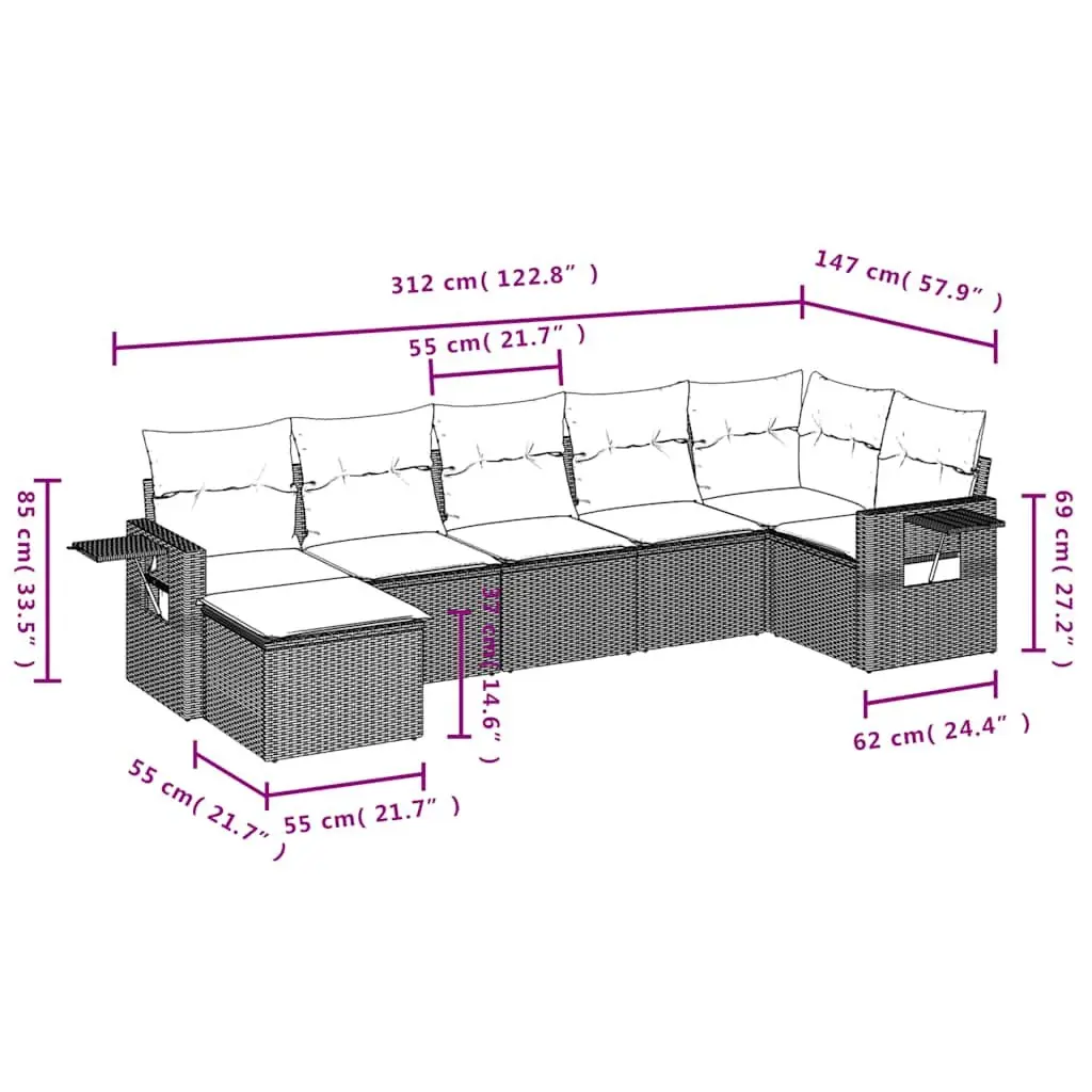 7-Piece Garden Sofa Set