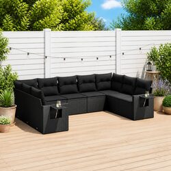 Enjoy the Comfort of a 9-Piece Garden Sofa Set