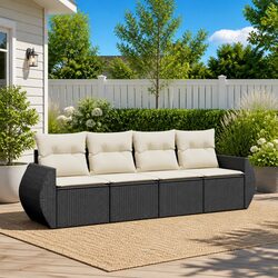 Your Ideal Outdoor Sofa Set: 4 Piece in Black
