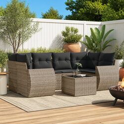 Your Outdoor Space Awaits: 7-Piece Garden Sofa Set