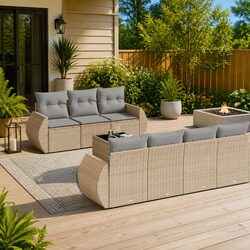 Friendly 8 Piece Sofa Set for Your Outdoor Enjoyment