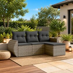 4-Piece Garden Sofa Set with Cushions for Your Outdoor Space
