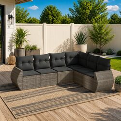 Your Perfect 6 Piece Garden Sofa Set Awaits in Grey