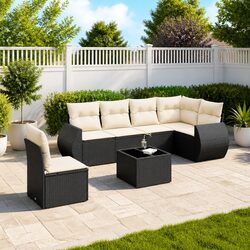 Your Outdoor Oasis: 7-Piece Sofa Set Awaits