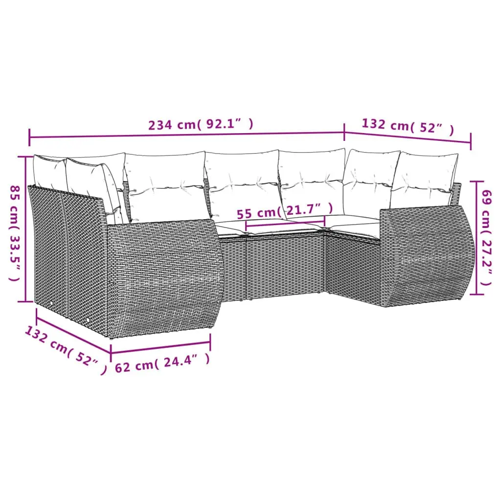 6 Piece Sofa Set