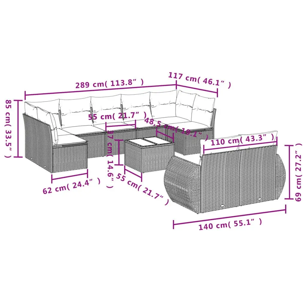 10-Piece Sofa Set
