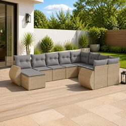 Friendly 10 Piece Garden Sofa Set for Relaxing Outdoors