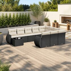 Your Perfect 11 Piece Black Rattan Outdoor Sofa Set