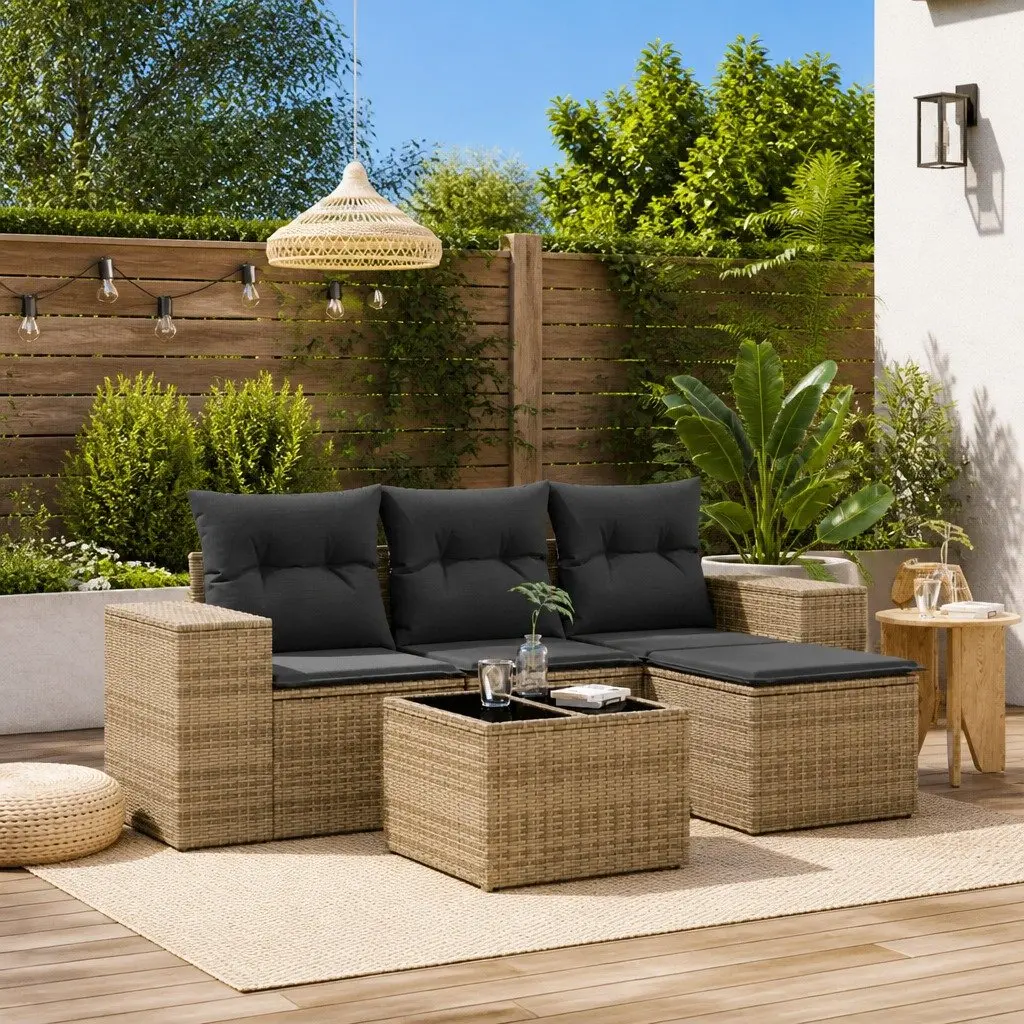 5-Piece Outdoor Sofa Set in Grey