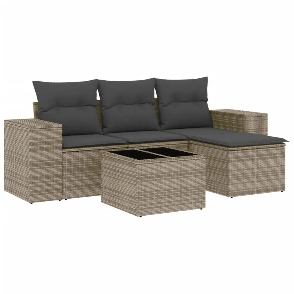 5-Piece Outdoor Sofa Set in Grey