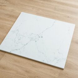 Stylish White Marble Glass Table Top for Your Home