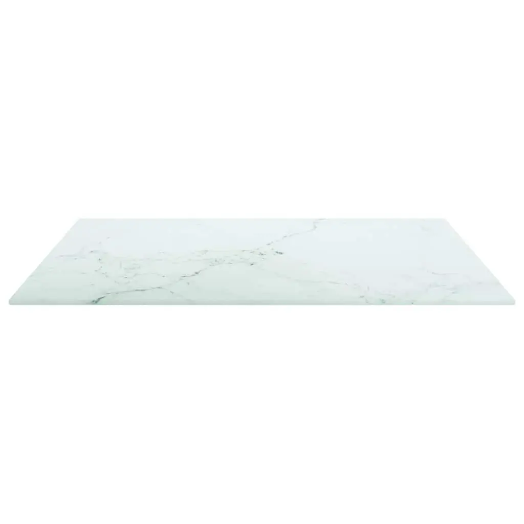Tempered Glass Table Top 60x60 cm White Marble Design Dining Coffee Table