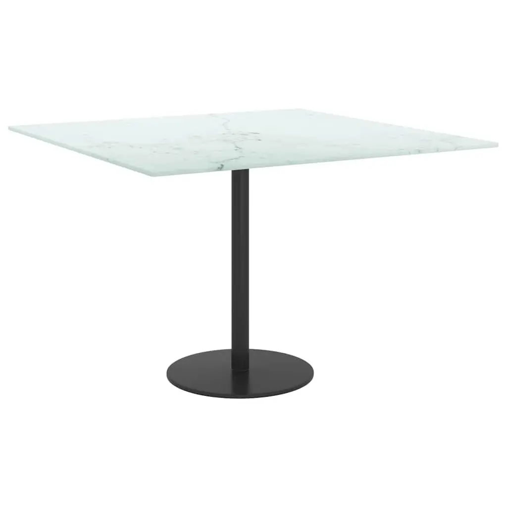 Tempered Glass Table Top 60x60 cm White Marble Design Dining Coffee Table