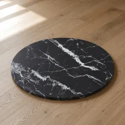 Your Perfect Round Black Marble Table Top Awaits