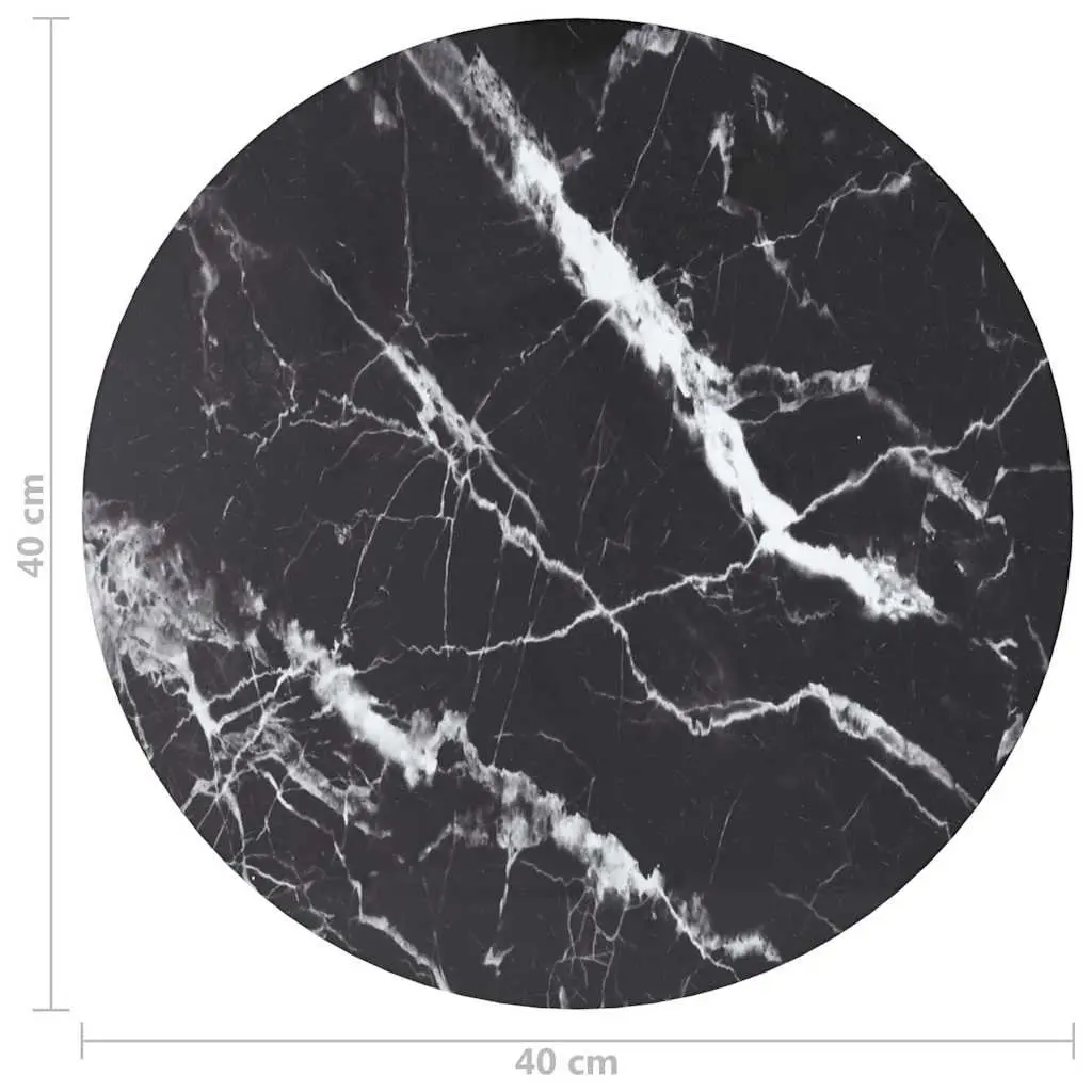 Round Black Marble Table Top