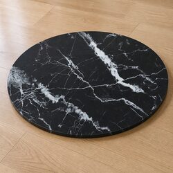 Friendly Round Black Marble Design Table Top Ø70cm