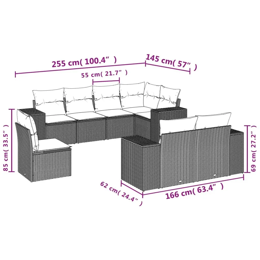 8 Piece Outdoor Sofa Set