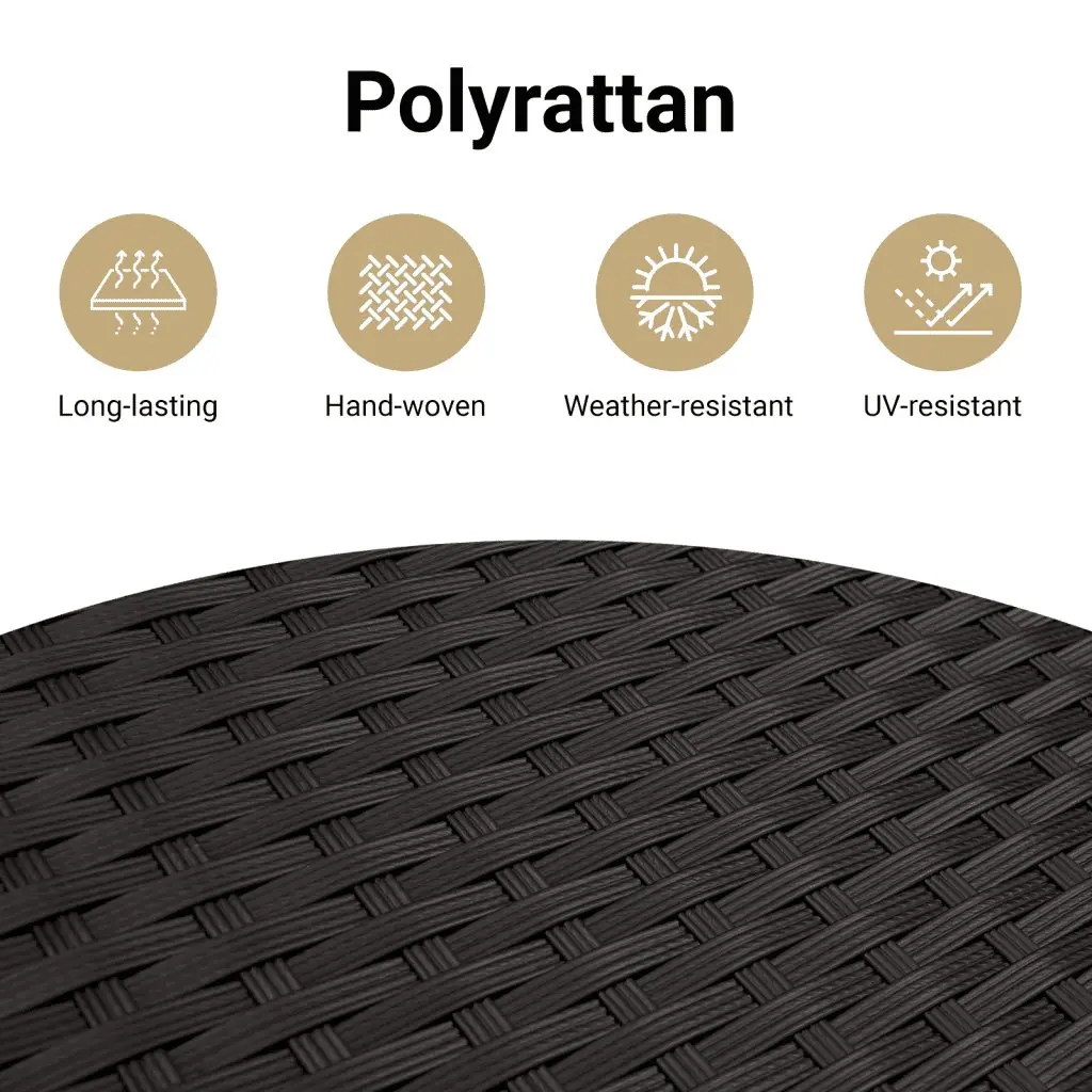 6 Piece Black Outdoor Sofa Set
