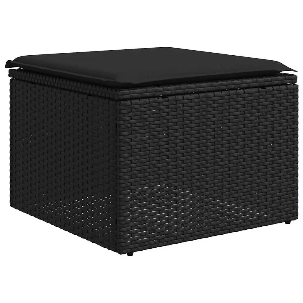 6 Piece Black Outdoor Sofa Set