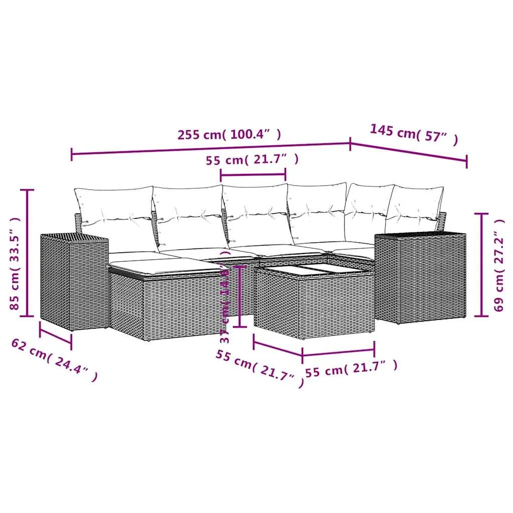 7-Piece Garden Sofa Set